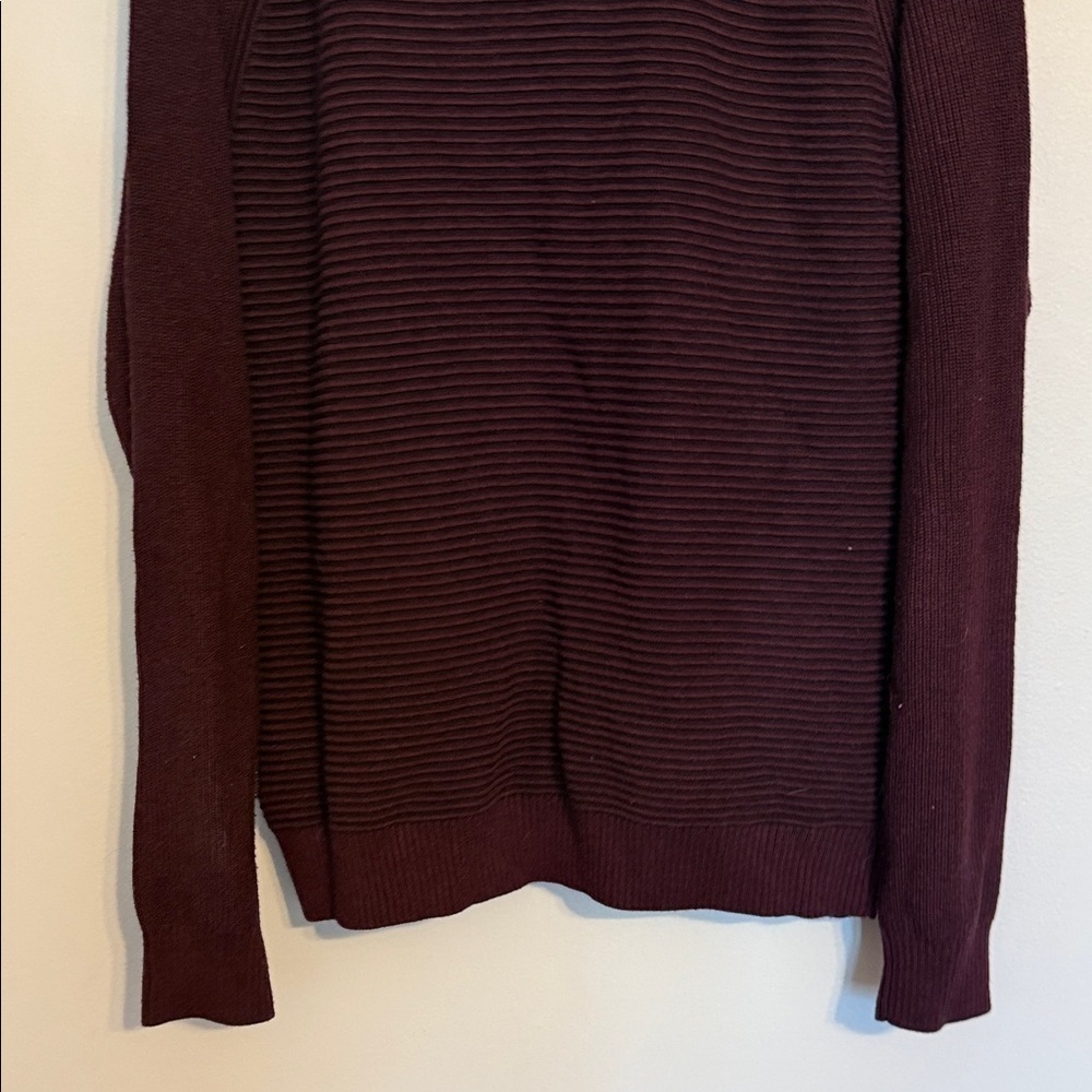 Ted Baker Men's Dark Red Zip-Up Mock Neck Long Sleeve Cardigan XL - Picture 13 of 13